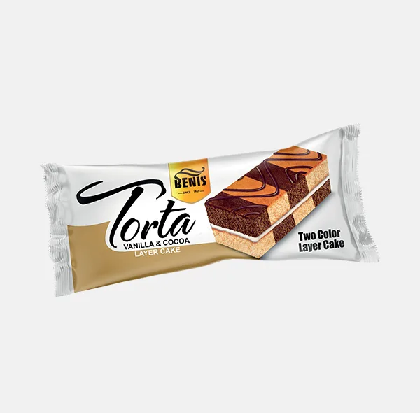 کیک دو لایه شطرنجی بنیس - 60 گرم بسته 24 عددی