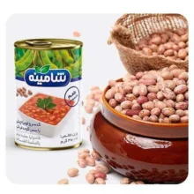 کنسرو لوبیا چیتی با سس گوجه فرنگی شامینه - 350 گرم بسته 4عددی
