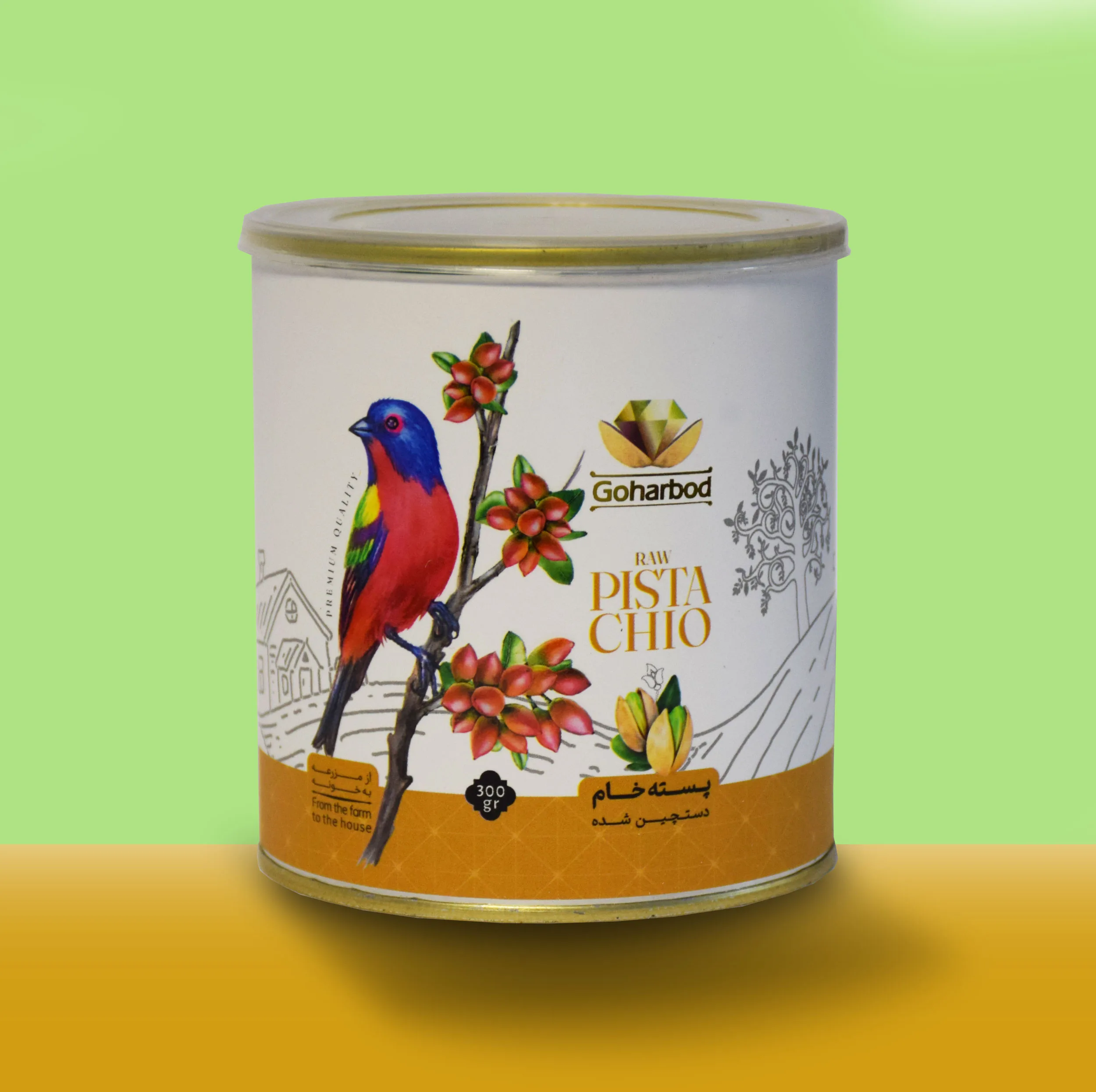 پسته اکبری خام گهربد - 300 گرم