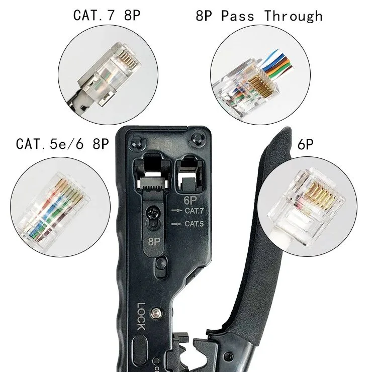 آچار سوکت زن شبکه مدل OPEN END-CAT7B
