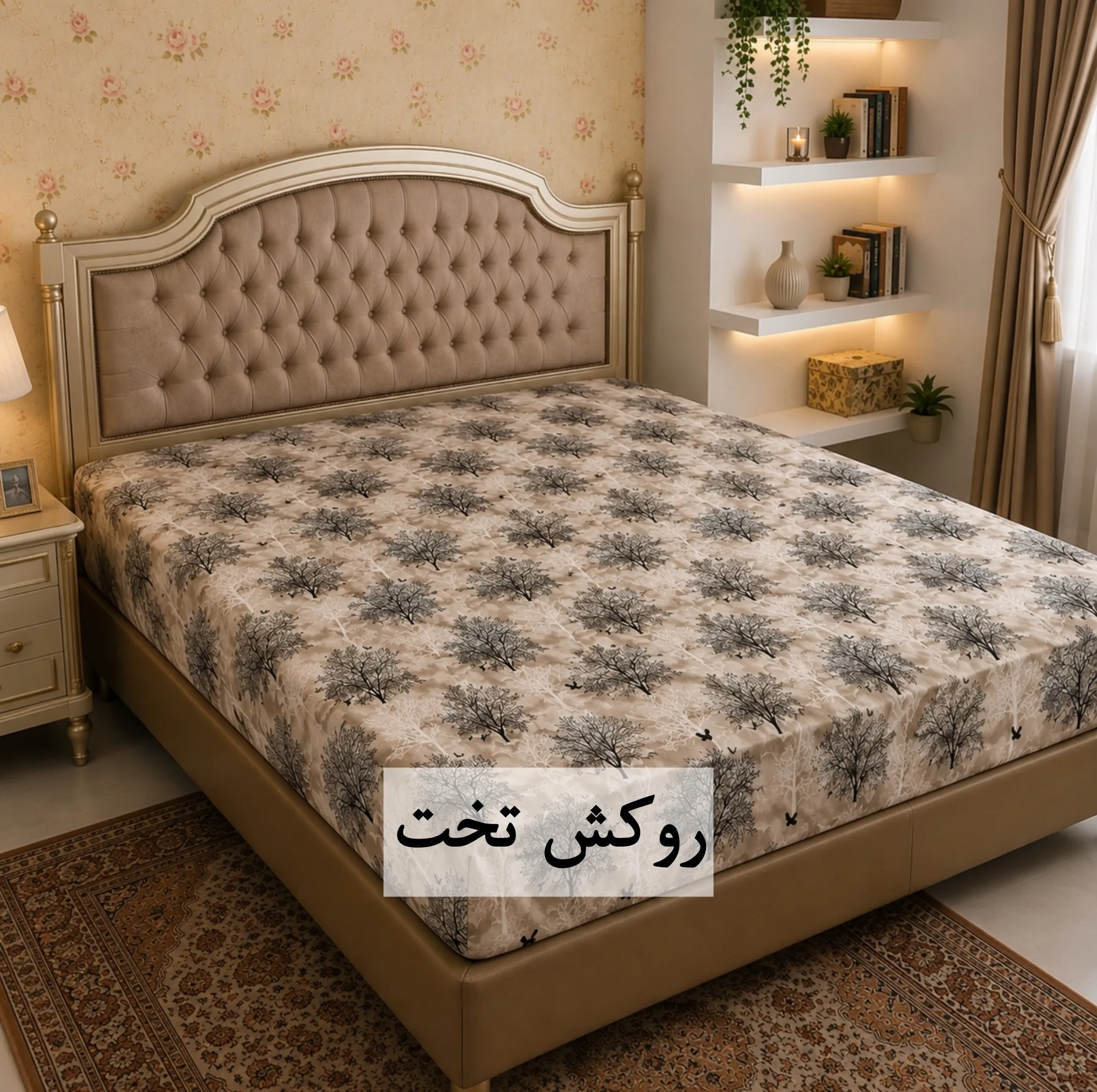 سرویس روتختی 2 نفره 5 تکه مدل درخت زمستانی