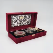 زعفران کادویی عاقله – 3 گرم به همراه قوری و هاون