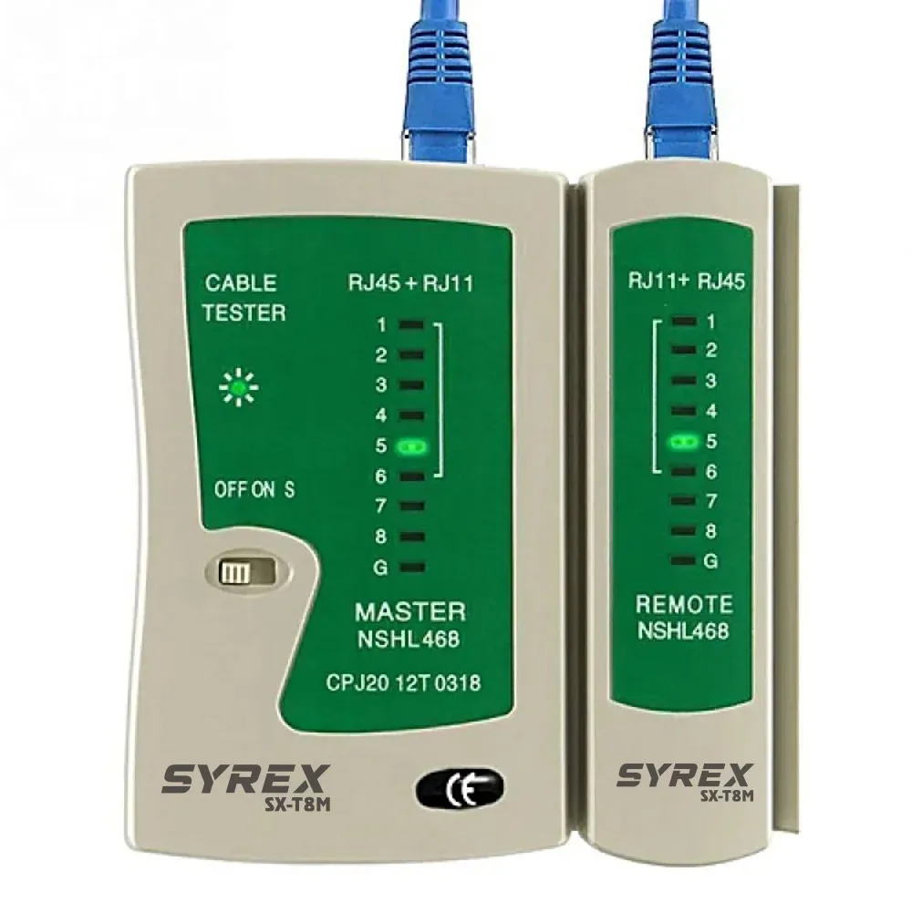 تستر کابل شبکه سایرکس مدل SX-T8M