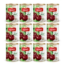کمپوت آلبالو شهدین – 370 گرم بسته 12 عددی
