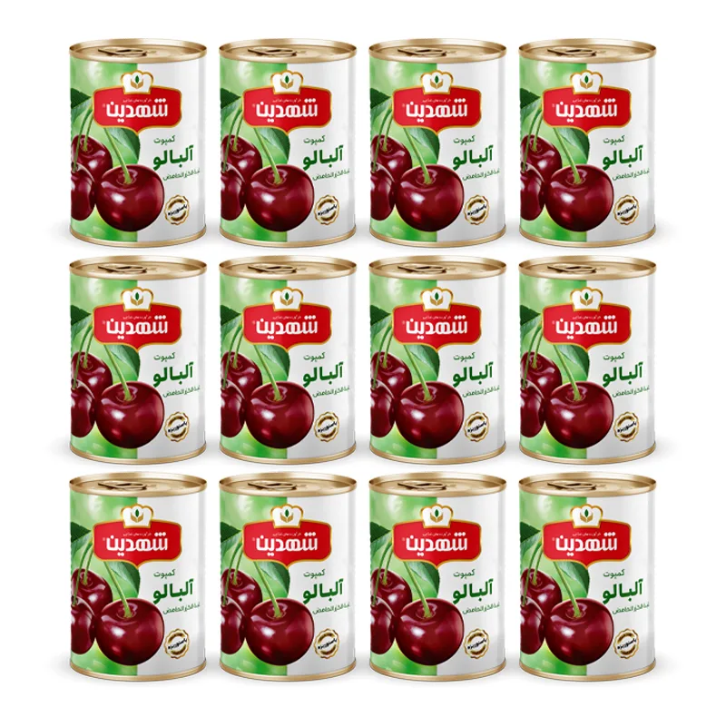 کمپوت آلبالو شهدین - 370 گرم بسته 12 عددی