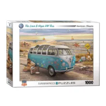 پازل 1000 تکه یوروگرافیکس پازلز مدل The Love & Hope VW Bus كد 5310 مناسب نوجوان و بزرگسال