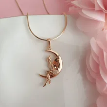 گردنبند زنانه ژوپینگ مدل ماه و فرشته