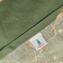ملحفه کتان نخ پانیذ پود مدل آویسا کد P119 یک نفره سایز 200x120 سانتی‌متر