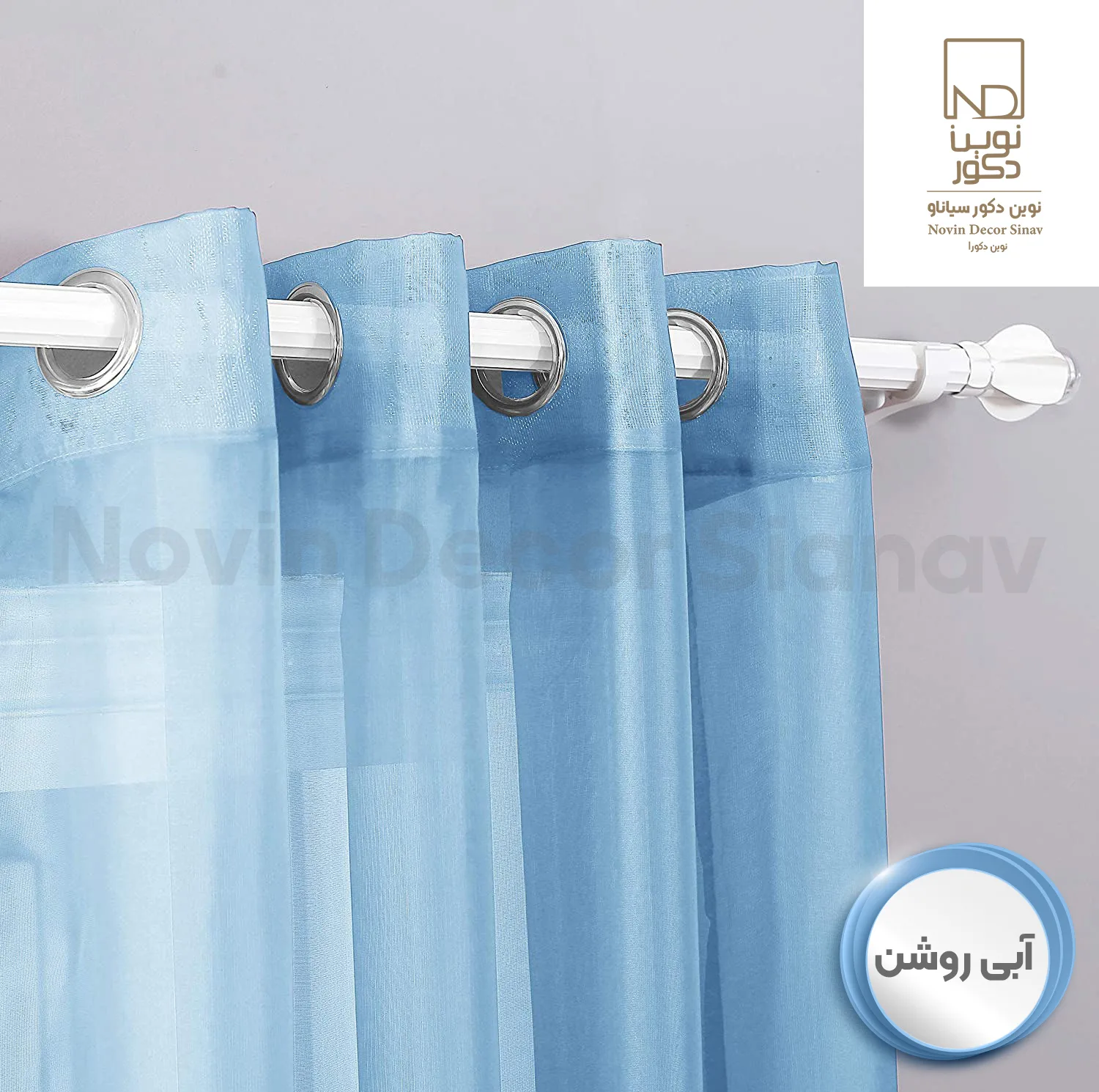 پرده نوین دکور سیاناو مدل حریر کد pb105 سایز 280x140 سانتیمتر