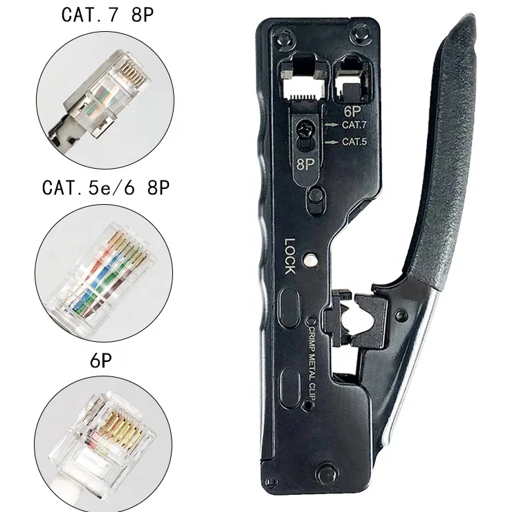 آچار سوکت زن شبکه مدل OPEN END-CAT7B به همراه تیغ بسته 3عددی