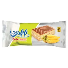 کیک موزی بابامن – 45 گرم بسته 36 عددی