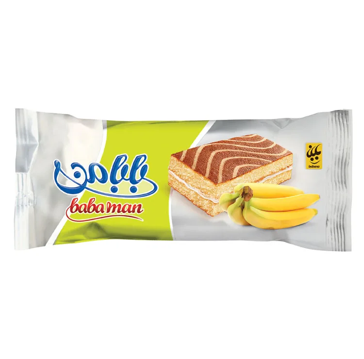 کیک موزی بابامن - 45 گرم بسته 36 عددی