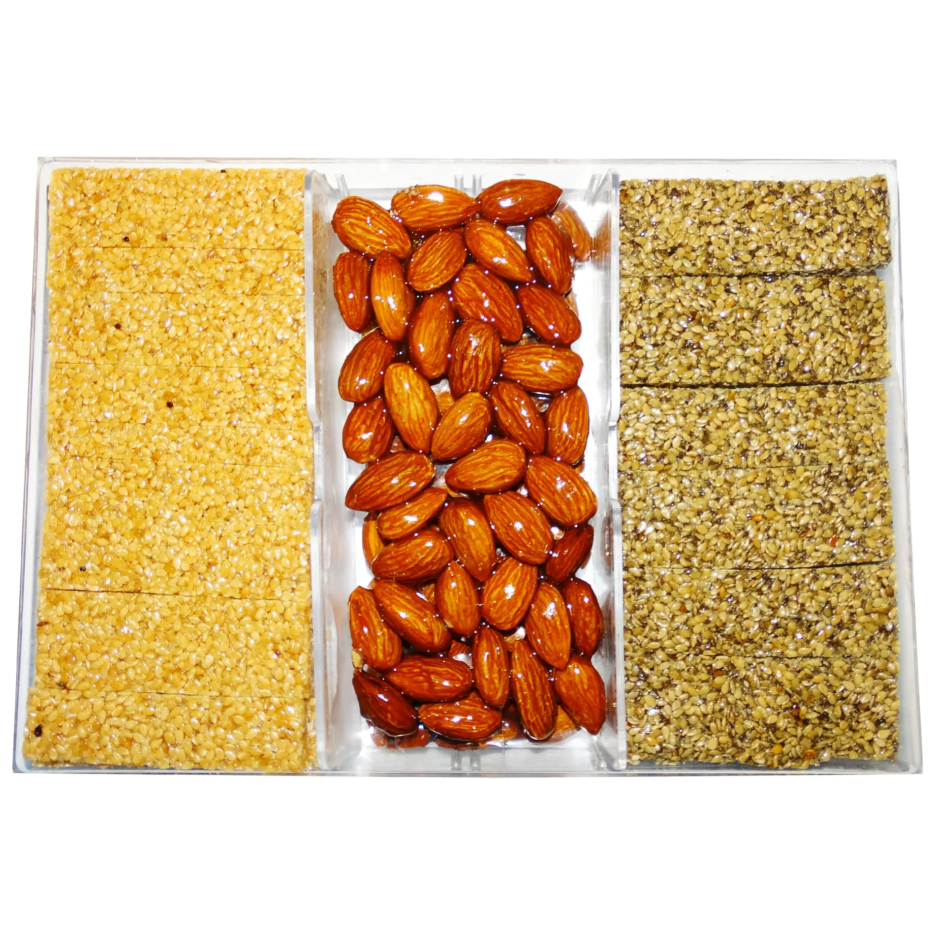 سوهان عسلی مغز بادام و کنجد - 500 گرم