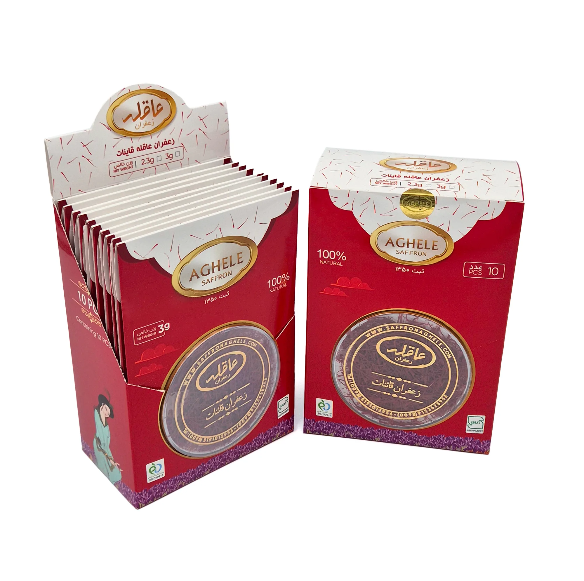 زعفران طلقی عاقله - 3 گرم بسته 10 عددی