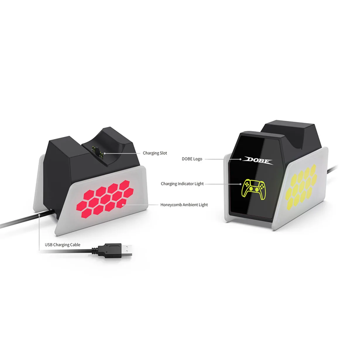 پایه شارژر دسته بازی PS5 مدل TP5-35132 RGB