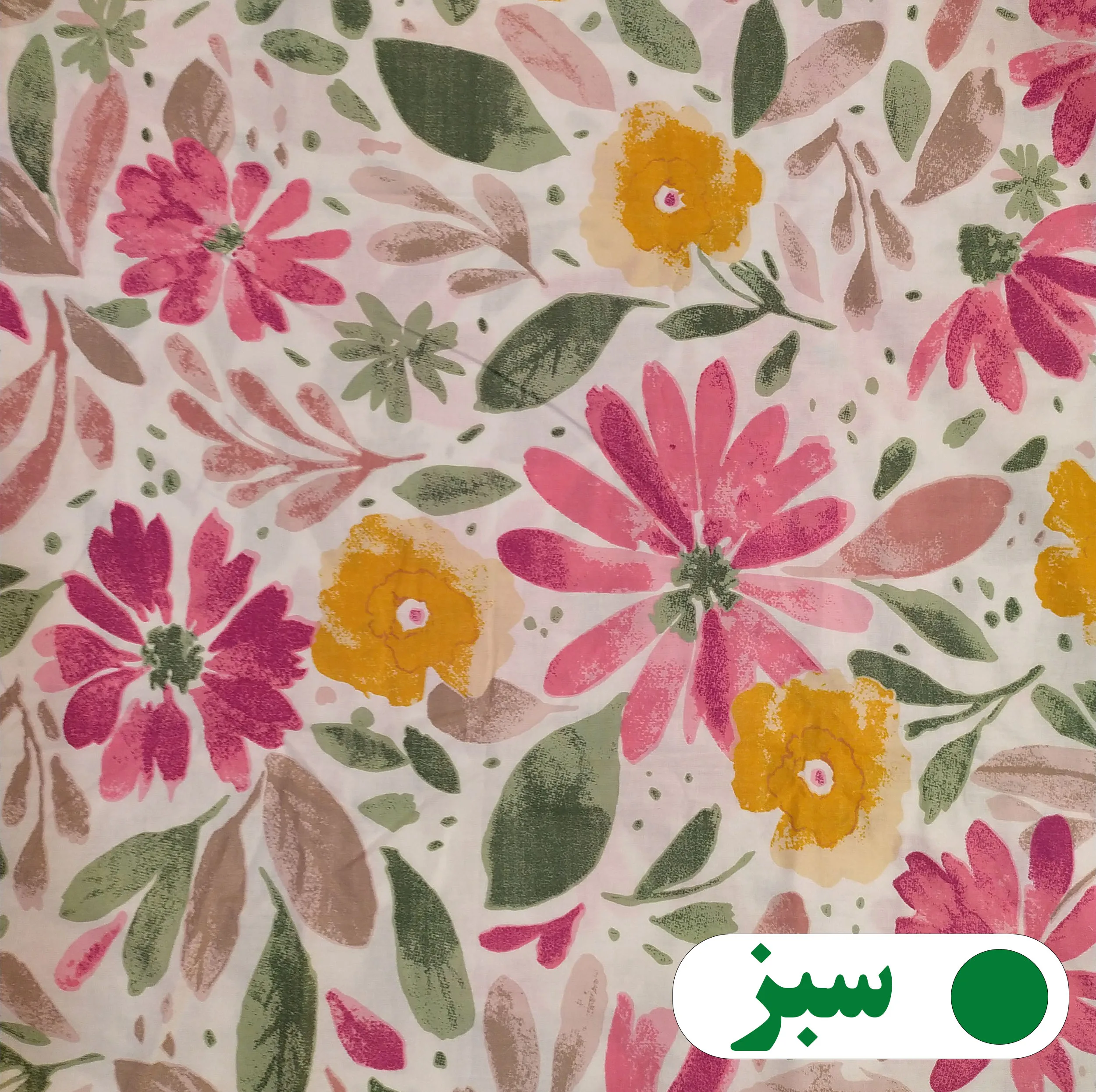 ملحفه کتان نخ پانیذ پود مدل روناک کد P120-1 دو نفره سایز 200x180 سانتی‌متر