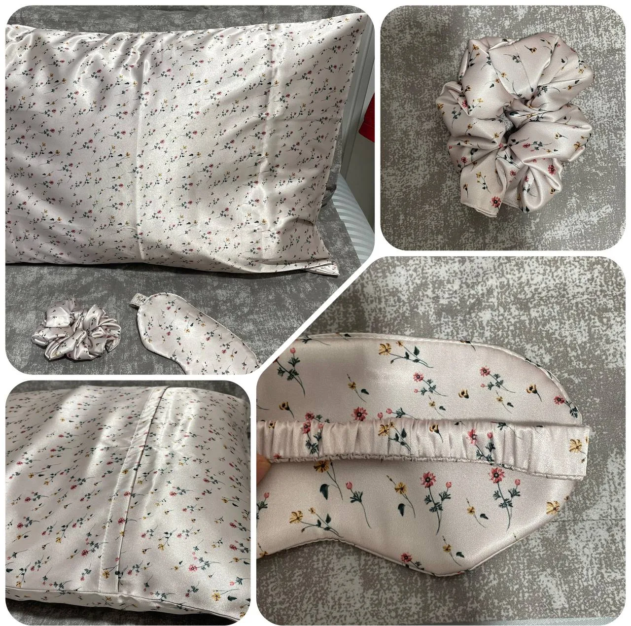 روبالشی مدل satin سایز 50*70 سانتی متر به همراه چشم بند و کش مو