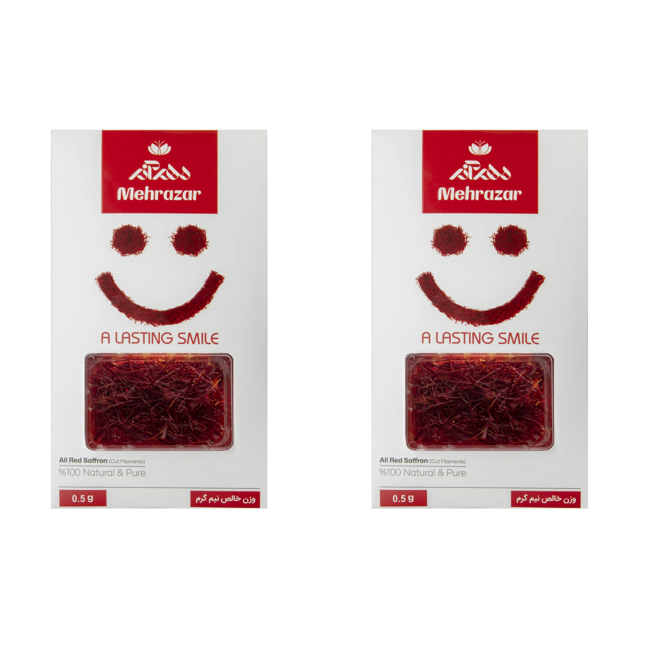زعفران سوپر نگین صادراتی مهرآذر - 0.5 گرم بسته دو عددی