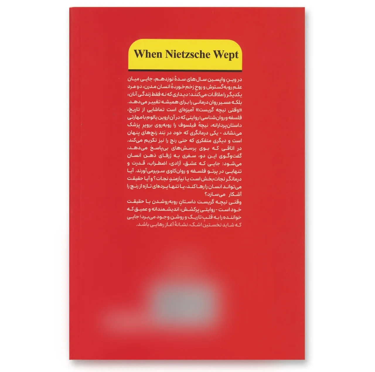 کتاب وقتی نیچه گریست اثر اروین دی یالوم ترجمه ساناز بهبودی انتشارات آرنیا