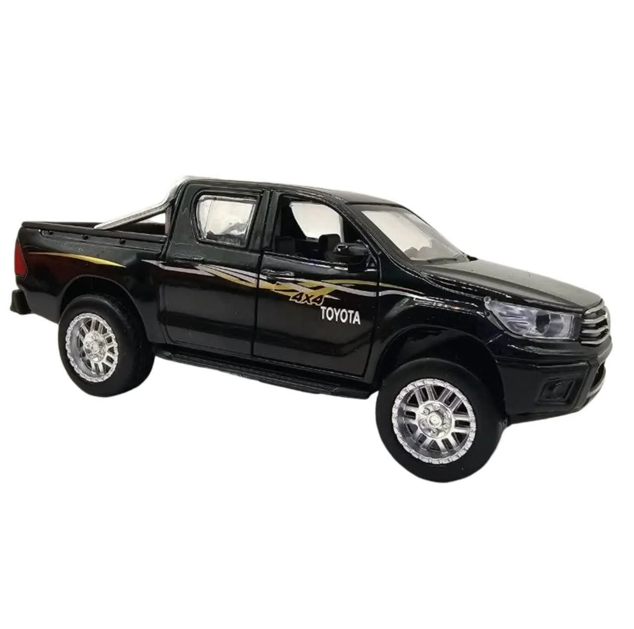 ماشین بازی ناب سل مدل تویوتا هایلوکس دو کابین فلزی چراغدار موزیکال کد Toyota Hilux Double Cab Metal with Lights& Musical