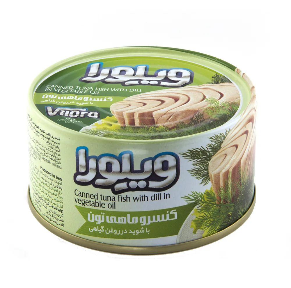 کنسرو ماهی تن در روغن گیاهی با شوید ویلورا - 180 گرم بسته 8 عددی