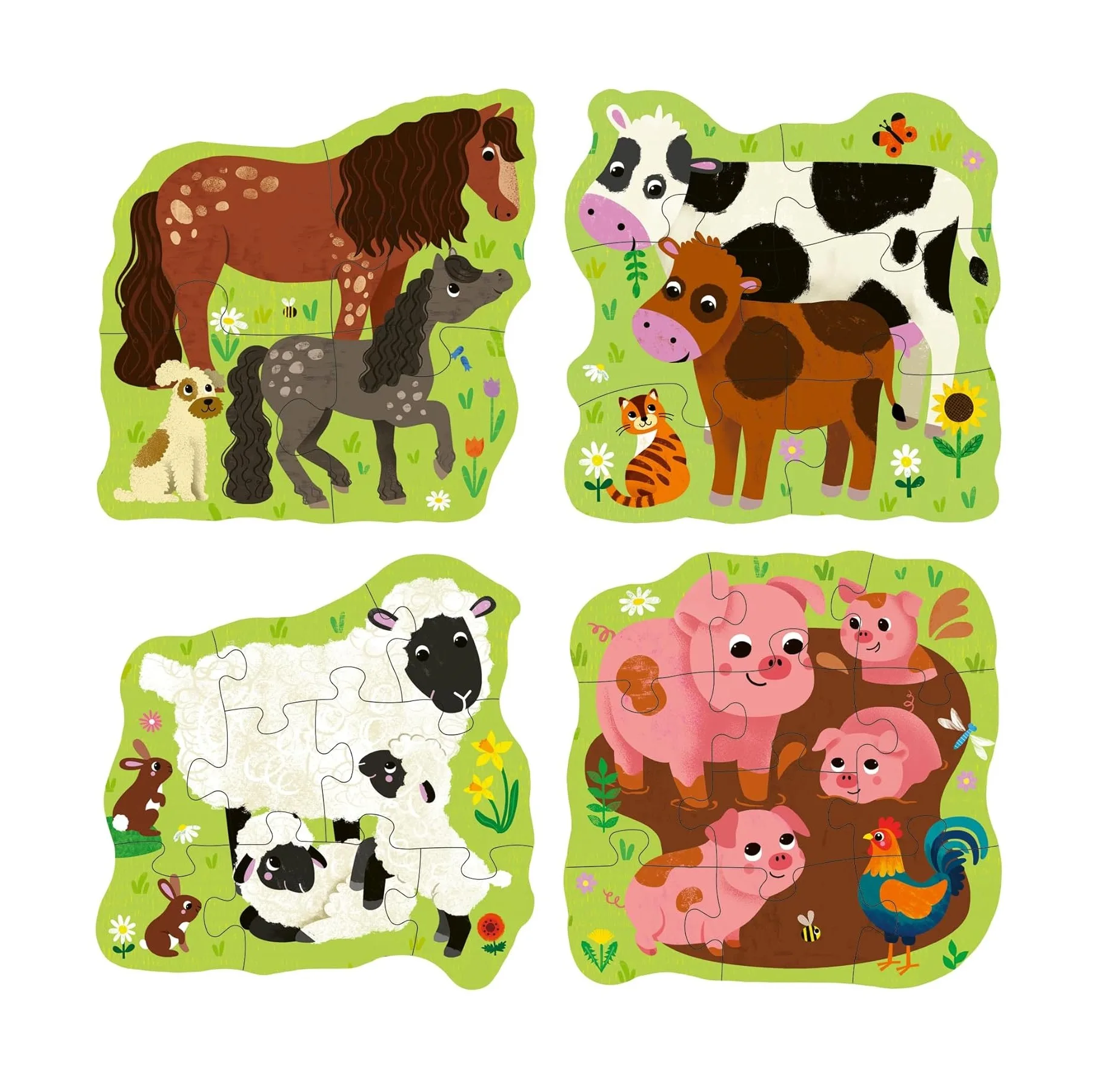پازل راونزبرگر مدل Farm Animals کد 12004001 مجموعه 4 عددی مناسب برای 2 سال به بالا