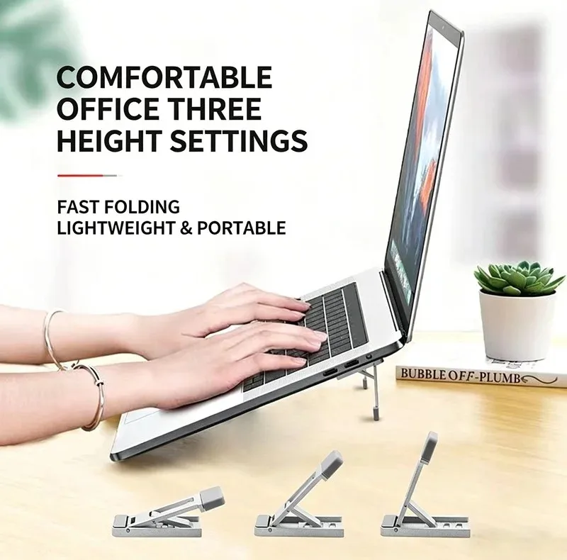 پایه نگهدارنده لپ‌تاپ مدل S1 aluminum alloy مناسب برای لپ تاپ‌های 17 اینچی و کوچک تر بسته 2 عددی