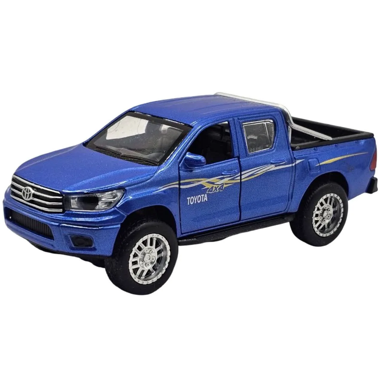 ماشین بازی ناب سل مدل تویوتا هایلوکس دو کابین فلزی چراغدار موزیکال کد Toyota Hilux Double Cab Metal with Lights& Musical