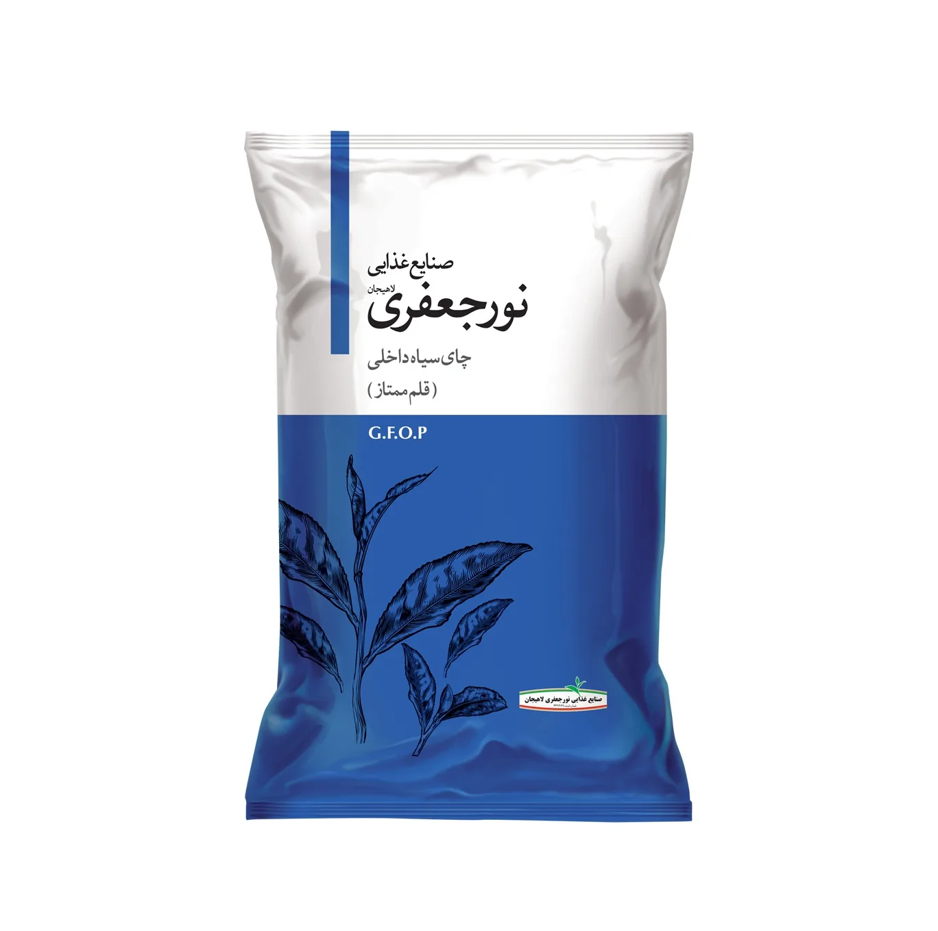چای ایرانی سیاهقلم شرکت صنايع غذايي نور جعفري لاهيجان - 5 کیلوگرم بسته 10 عددی