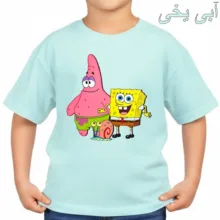 تی‌شرت آستین کوتاه بچگانه مدل باب اسفنجی و پاتریک کد p2