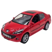 ماشین بازی ناب سل مدل پژو 207 فلزی موزیکال چراغدار عقب کش کد Peugeot 207 metallic musical with pull-back lights