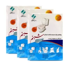 روکش یک بار مصرف توالت فرنگی شبنم کد 020 سه بسته 20 عددی