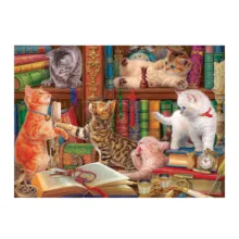 پازل 1000 تکه یوروگرافیکس پازلز مدل Library Kittens كد 5913 مناسب نوجوان و بزرگسال