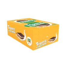 ویفر شیری فندقی با تکه های فندق و روکش شکلات شیری تریپرز - 25 گرم بسته 32 عددی