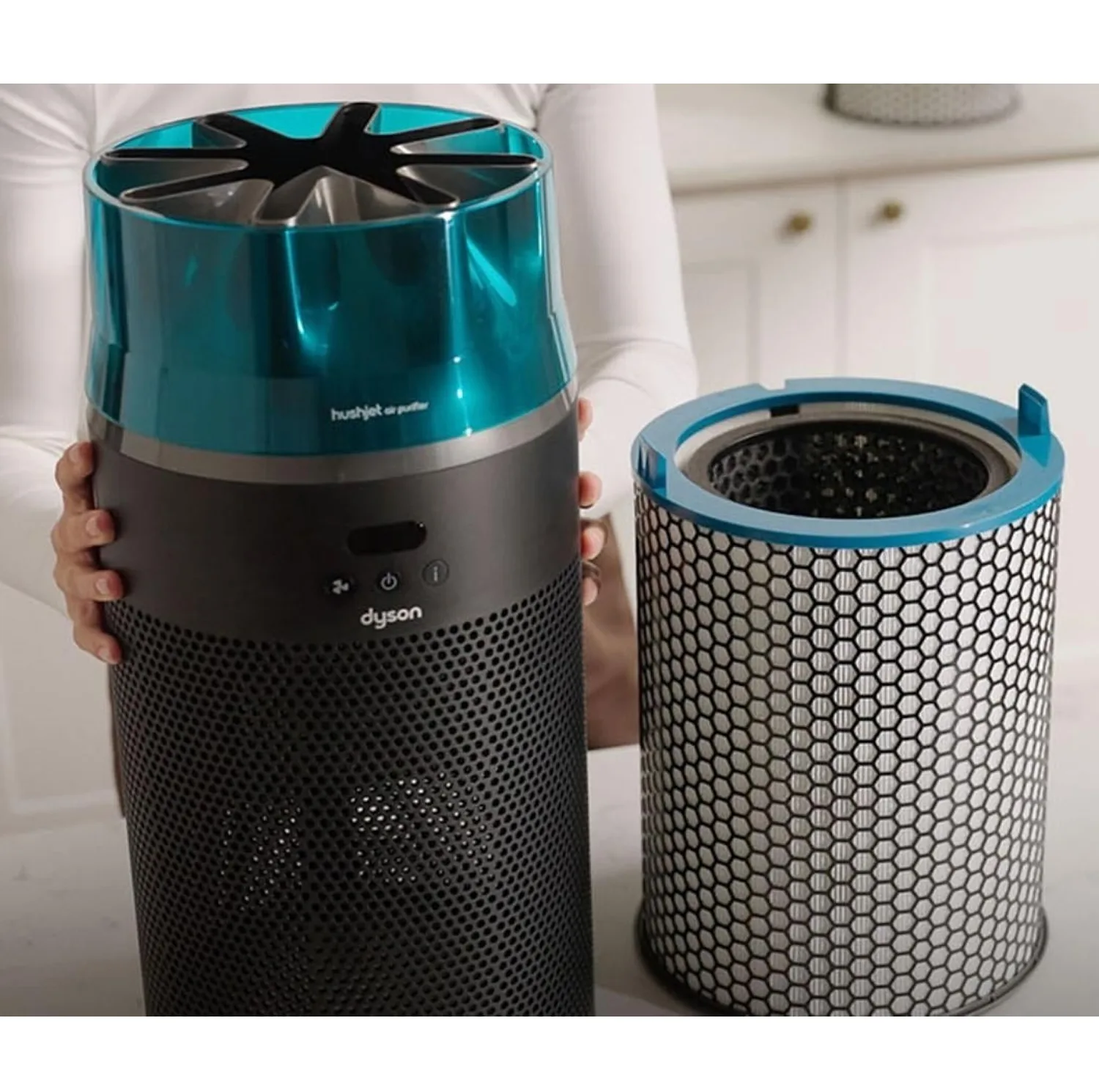دستگاه تصفیه کننده هوا خانگی ۲مرحله ای دایسون مدل HushJet Compact HJ10