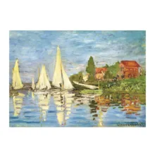 پازل 1000 تکه یوروگرافیکس پازلز مدل Regattas at Argenteuil كد 6040 مناسب نوجوان و بزرگسال