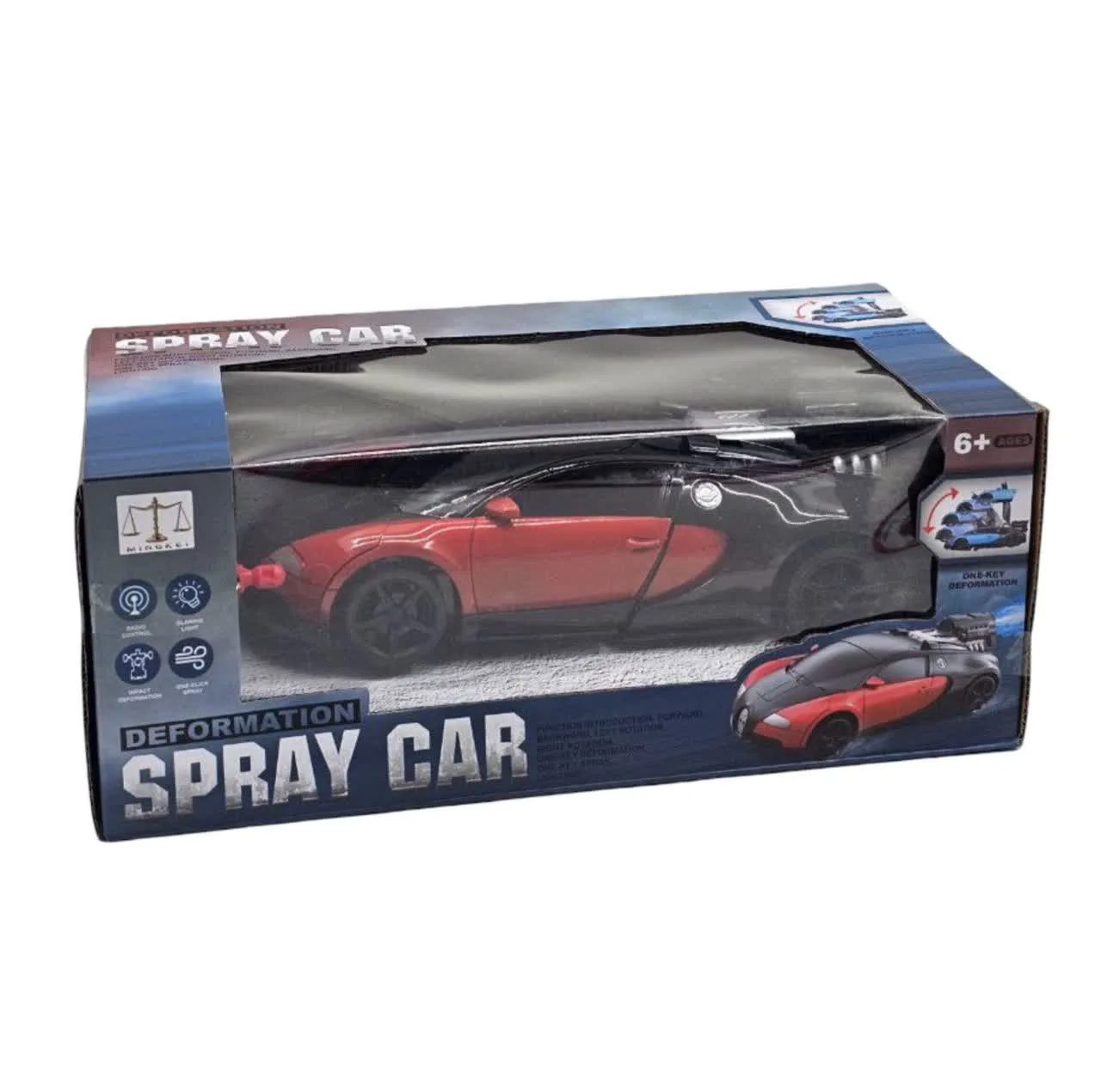 ماشین بازی کنترلی ناب سل مدل بوگاتی شارژی تبدیل شونده دودزا چراغدار Bugatti rechargeable remote control game machine with smoke and lights