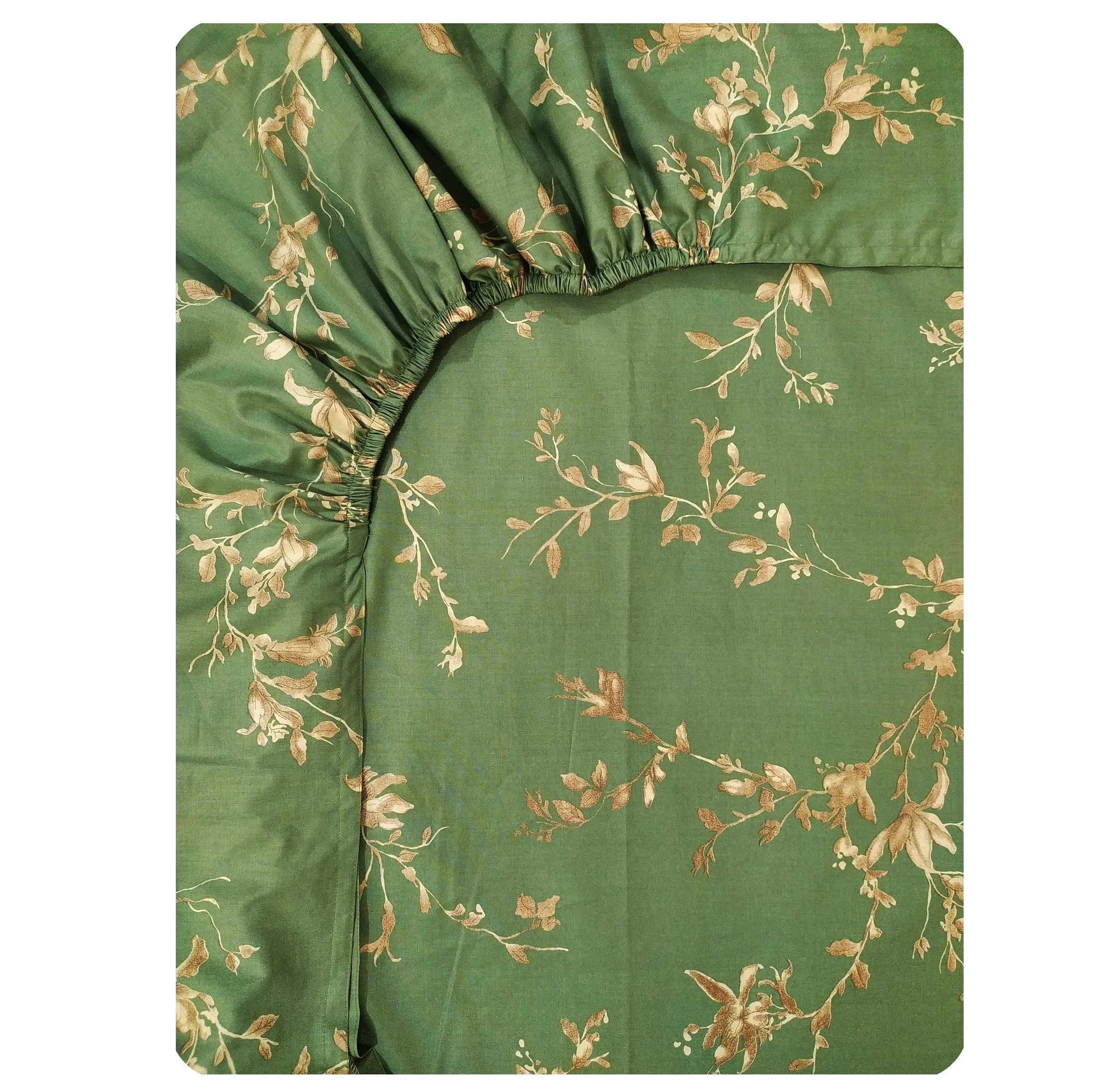 ملحفه کتان نخ پانیذ پود مدل آویسا کد P119 یک نفره سایز 200x120 سانتی‌متر