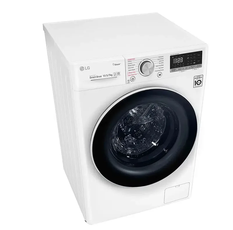 ماشین لباسشویی 10.5 کیلوگرم اتوماتیک ال جی مدل F4V5RGP0W دارای قابلیت خشککن صددرصد