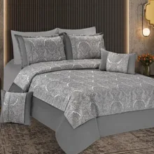 سرویس روتختی 2 نفره 8 تکه مدل مخمل ترک طرح داموس