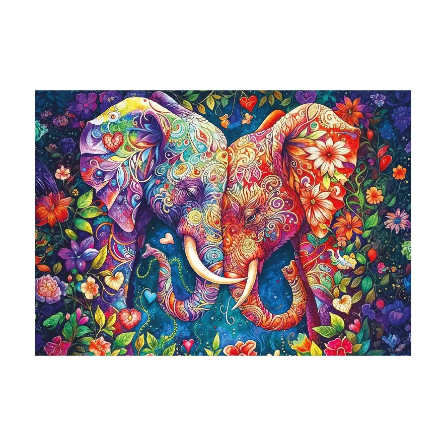 پازل 1000 تکه آرت پازل مدل Elephant Love كد 41038 مناسب نوجوان و بزرگسال