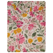 ملحفه کتان نخ پانیذ پود مدل روناک کد P120-1 دو نفره سایز 200x180 سانتی‌متر