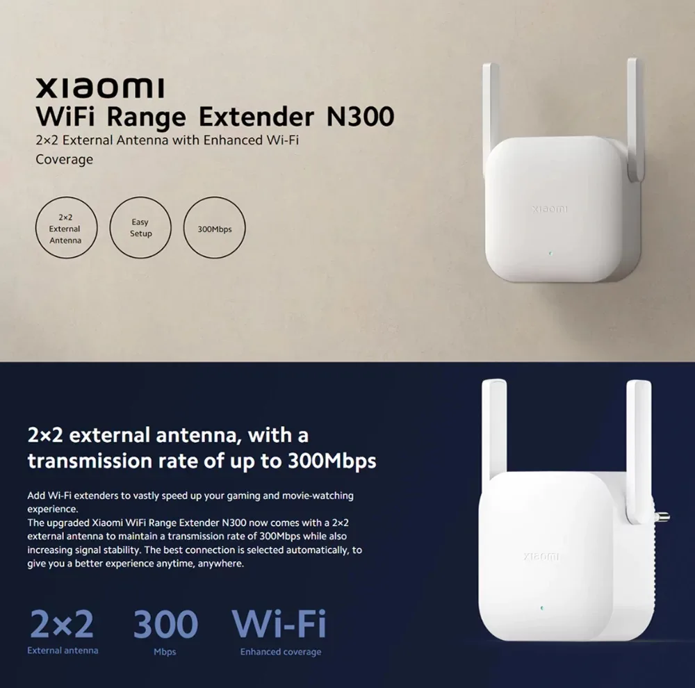تقویت کننده WiFi شیائومی مدل Range Extender N300