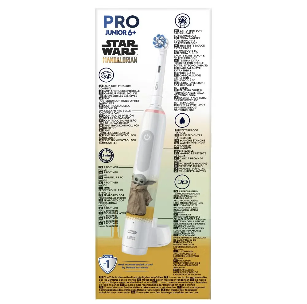 مسواک برقی کودک اورال-بی مدل Pro Junior 6+ Star Wars به همراه سری یدک