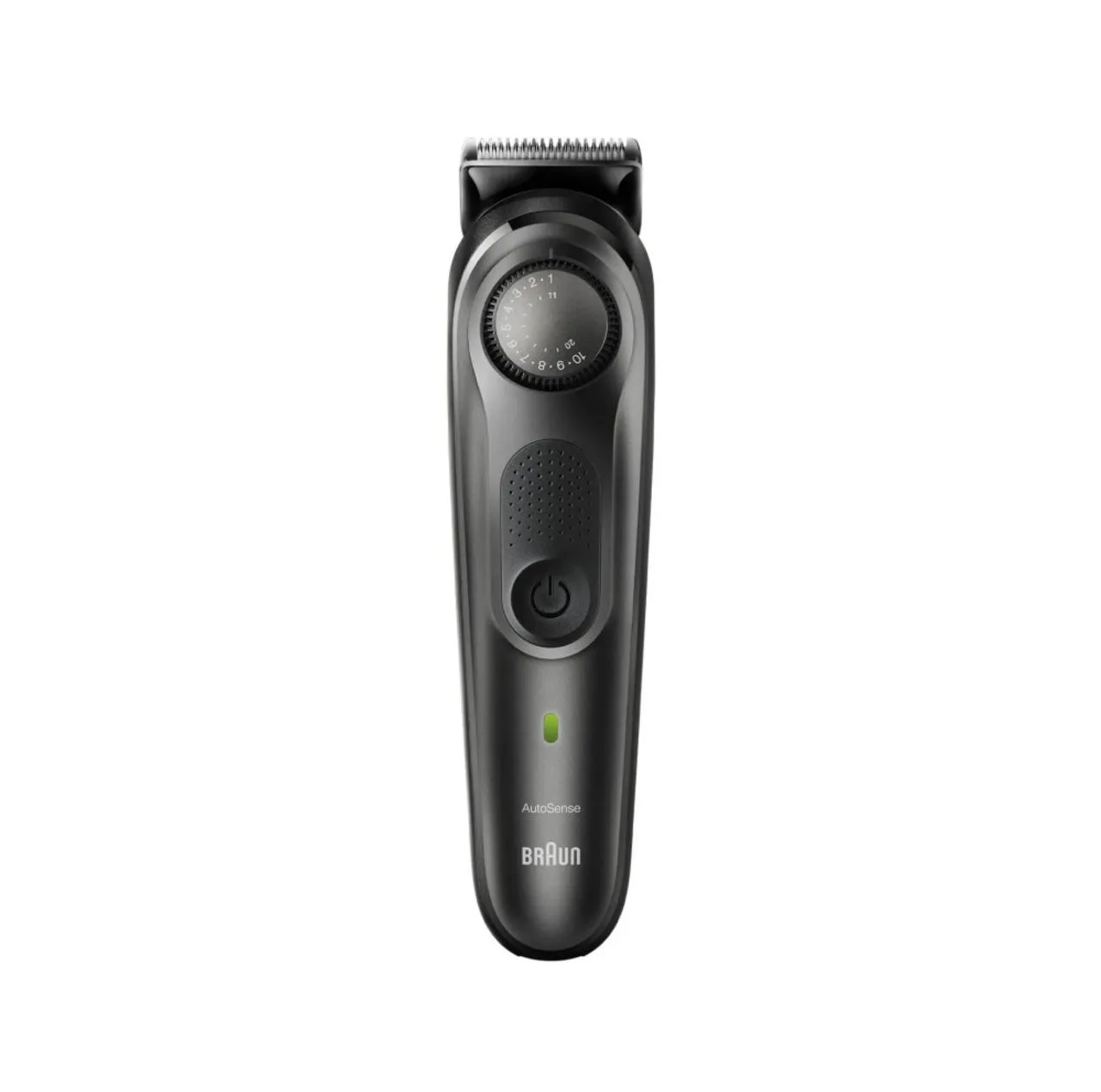 ماشین اصلاح صورت و بدن شارژی براون مدل BT7350 ضدآب با فناوری AutoSense، تیغه‌های خودتیزشونده استیل ضدزنگ، باتری لیتیوم‌یون با 100 دقیقه کارکرد، شارژ سریع و تنظیم اصلاح با 39 شماره نیم‌میلی‌متری