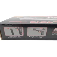تفنگ بازی ناب سل مدل  کلت تیر ابری ایرسافت گان c12 metal