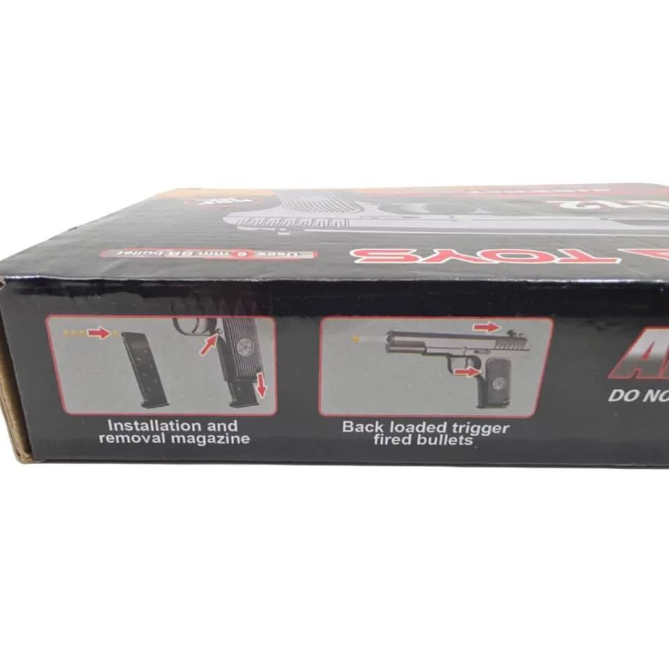 تفنگ بازی ناب سل مدل کلت تیر ابری ایرسافت گان c12 metal