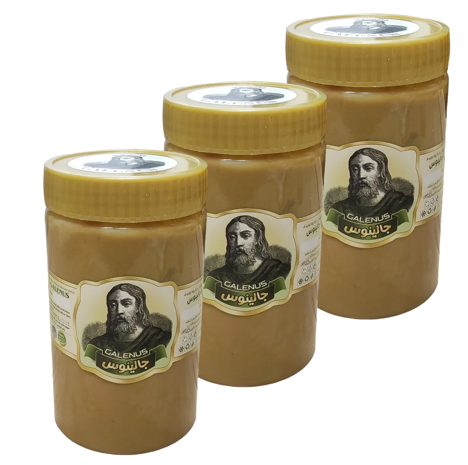 ارده دو آتشه جالینوس - 500 گرم بسته 3 عددی