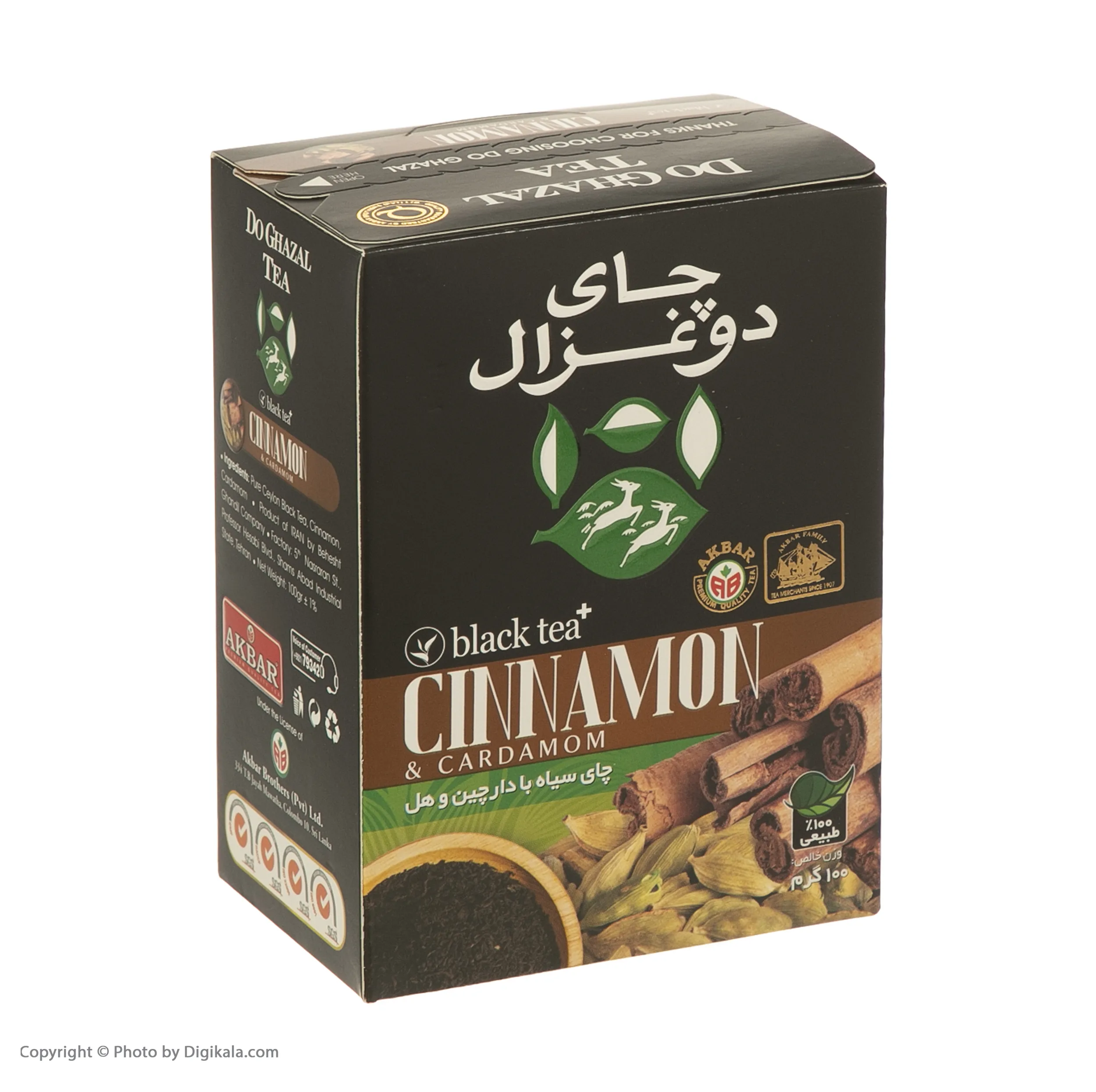 چای سیاه طعمدار دوغزال - 100 گرم مجموعه 4 عددی