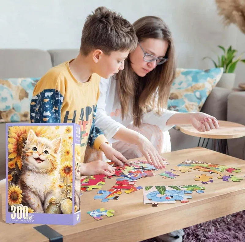 پازل 300 تکه پلی فول ماریو مدل گربه ملوس طرح Art کد 88801 مناسب برای 8 سال به بالا